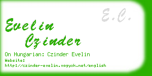 evelin czinder business card
